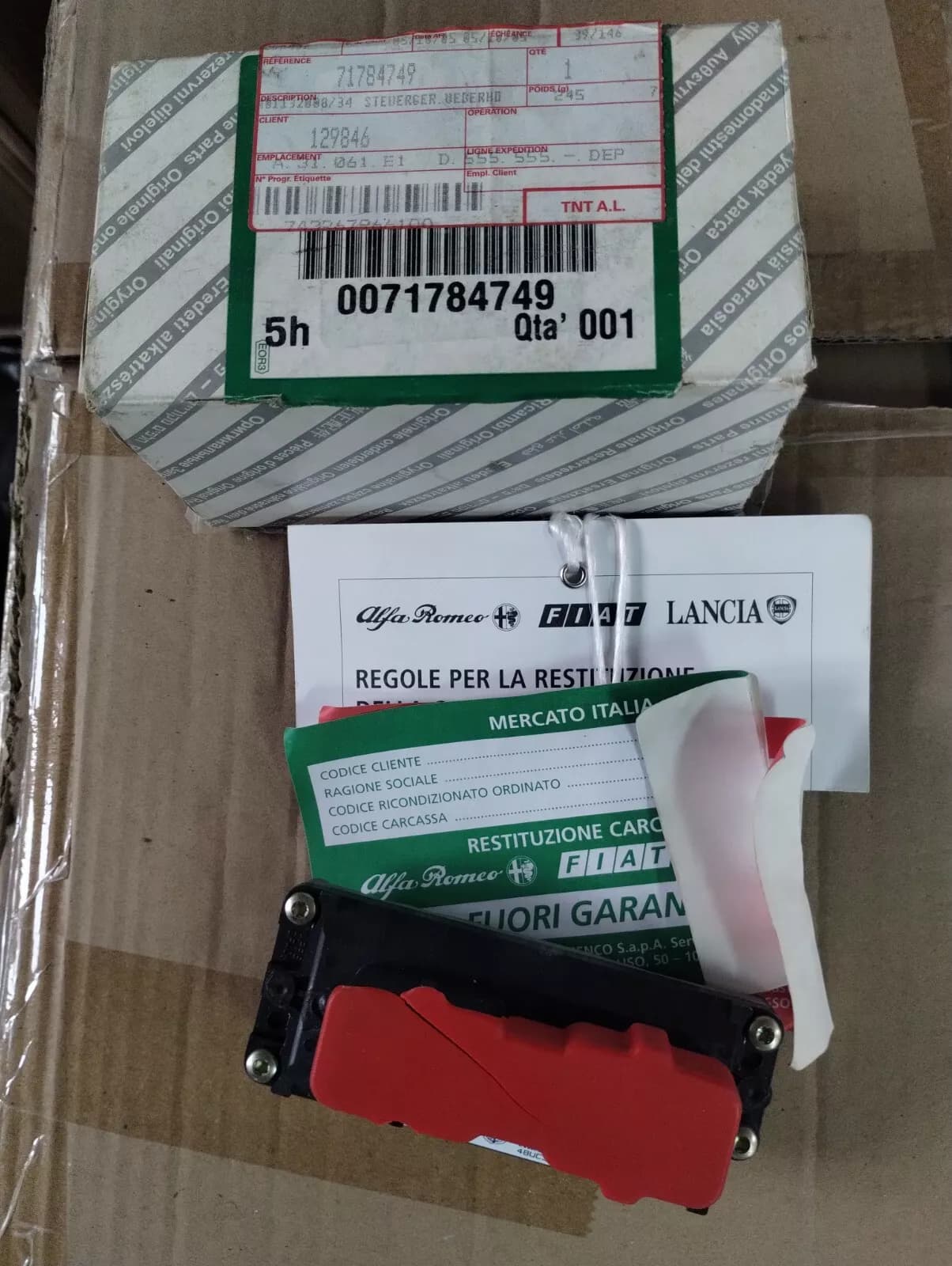 Genuine Fiat, Lancia Alfa Romeo, RECONDITIONED CONTROL UNITS No: 71784749