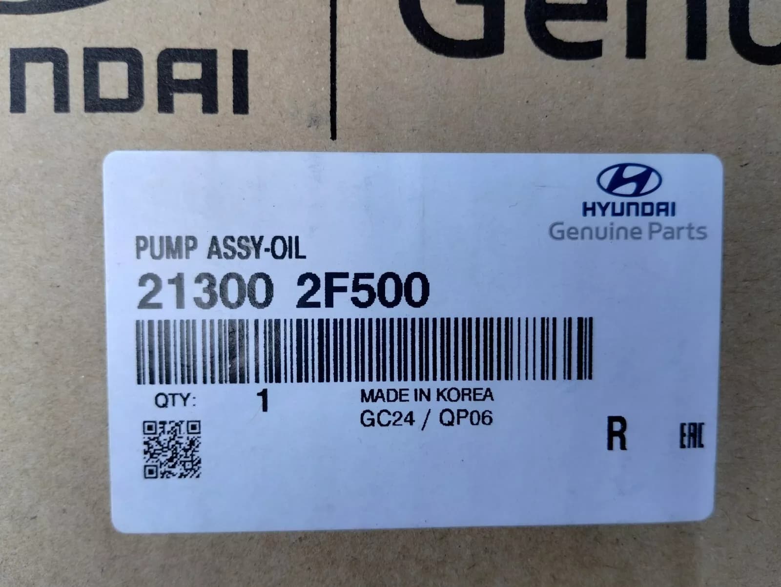 Genuine Hyundai oil pump No: 213002F500