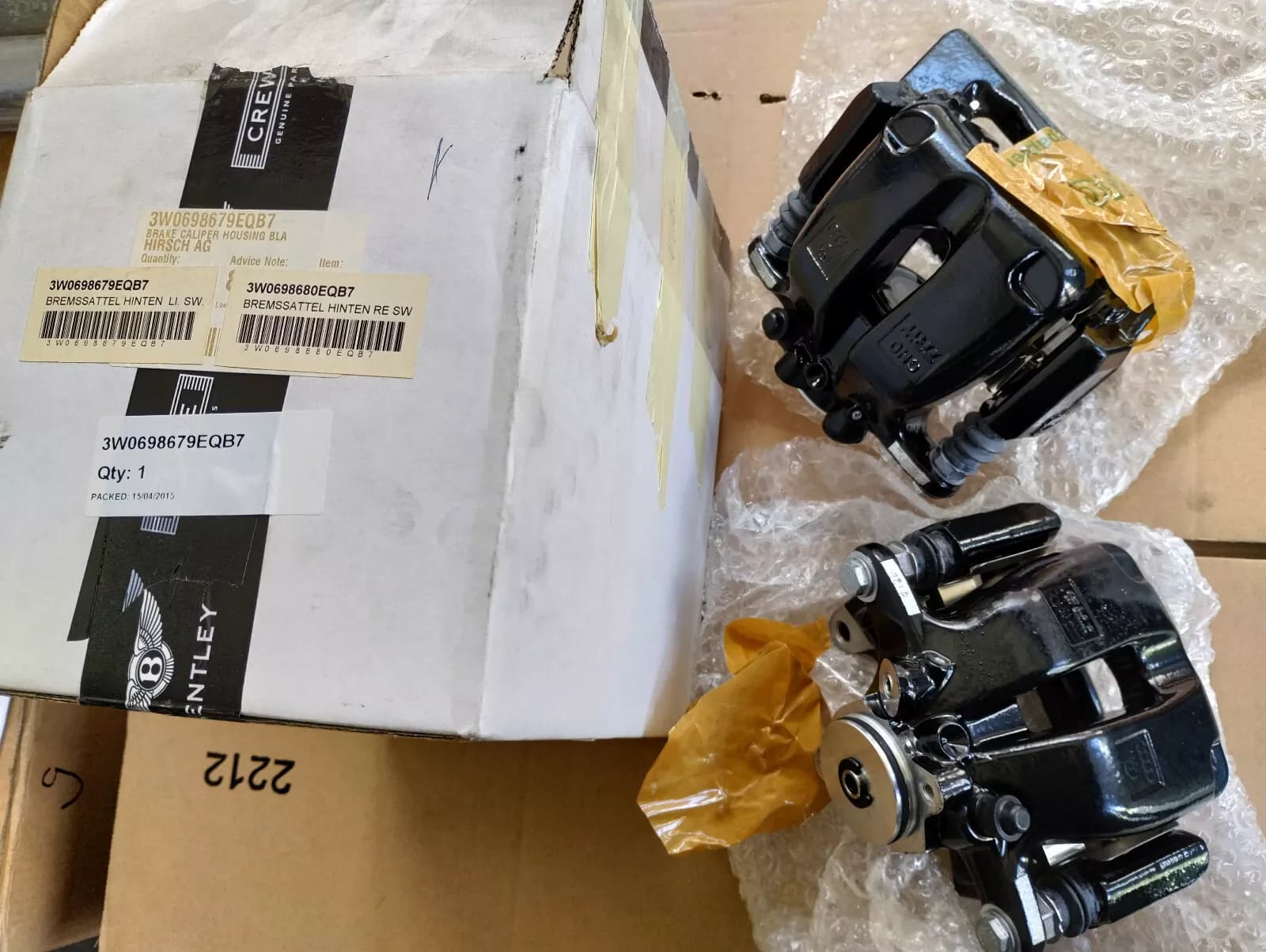 Bentley genuine REAR BRAKE CALIPER NR: 3W0698680EQB7 3W0698679EQB7