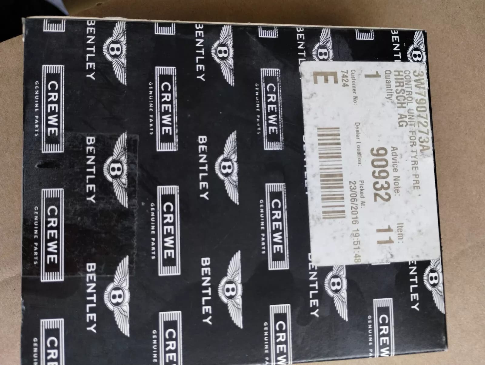 Bentley genuine CONTROL UNIT FOR TYRE PRES No:3W7907273A