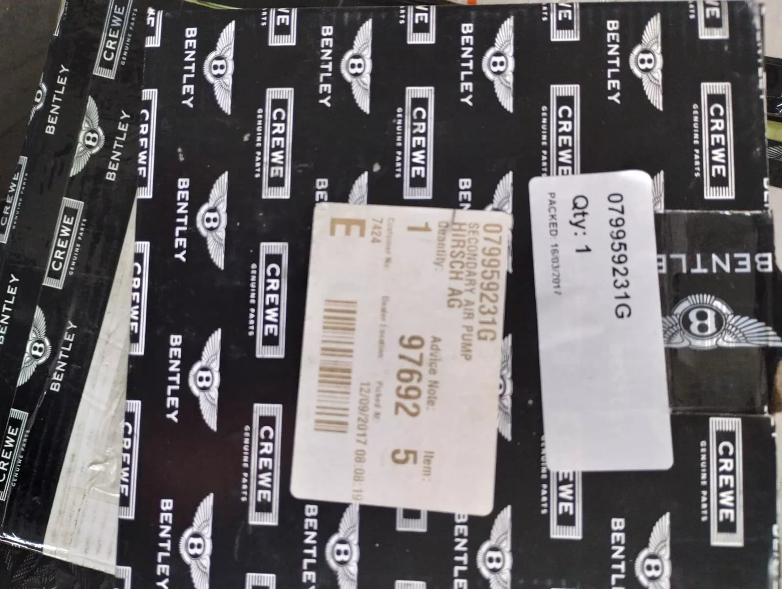 Bentley genuine SECONDARY AIR PUMP No:079959231G