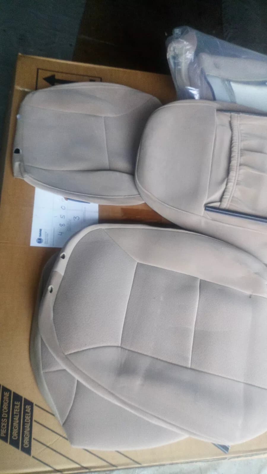 SAAB 9-5 Sedan original seat cover plush set Beige