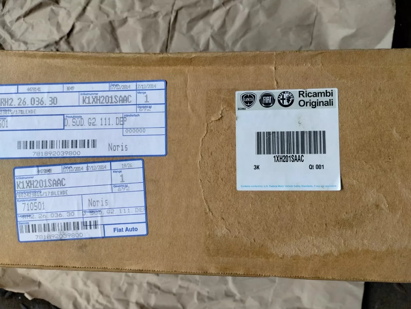 Genuine Fiat, Lancia, Alfa Romeo, ORNAMENT, trim No: K1XH201SAAC