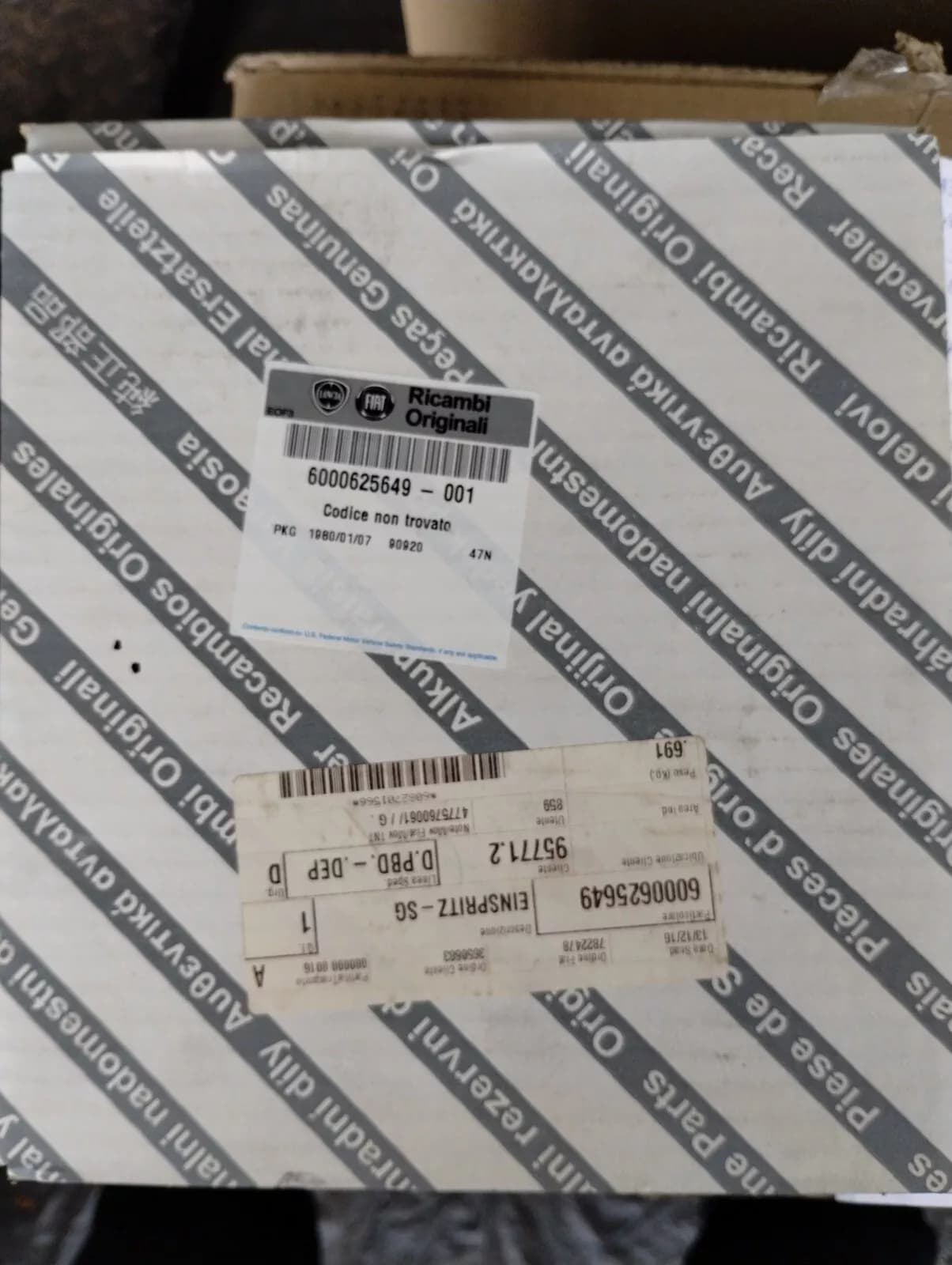 Genuine Fiat CONTROL UNIT No: 6000625649