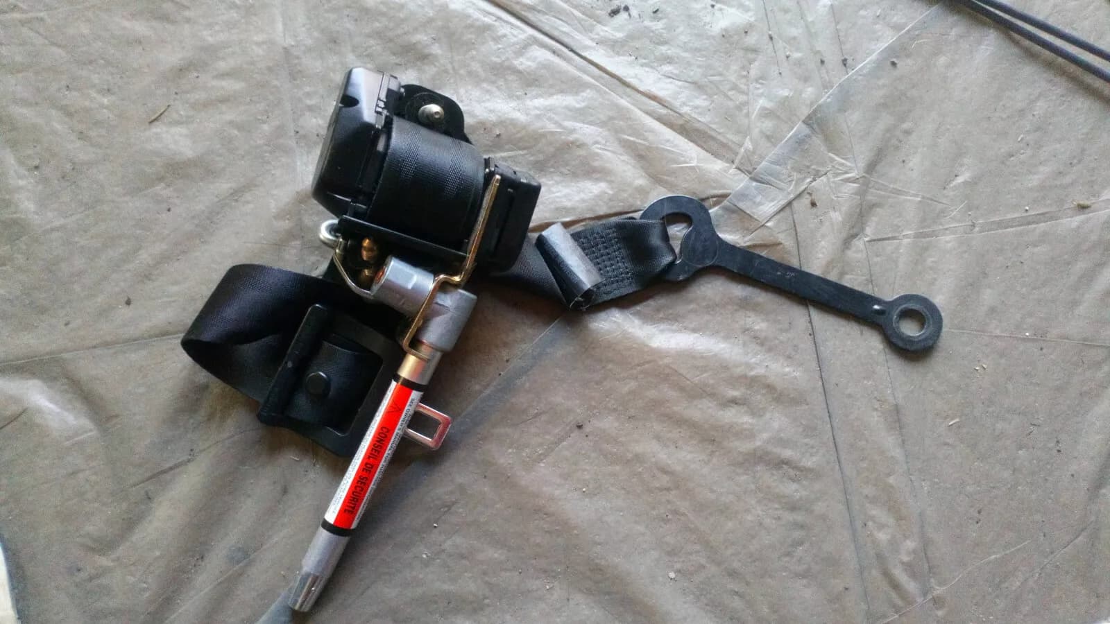 SAAB 9-3, 900NG Convertible seat belt, right, part no 4629648, year 1996-2003