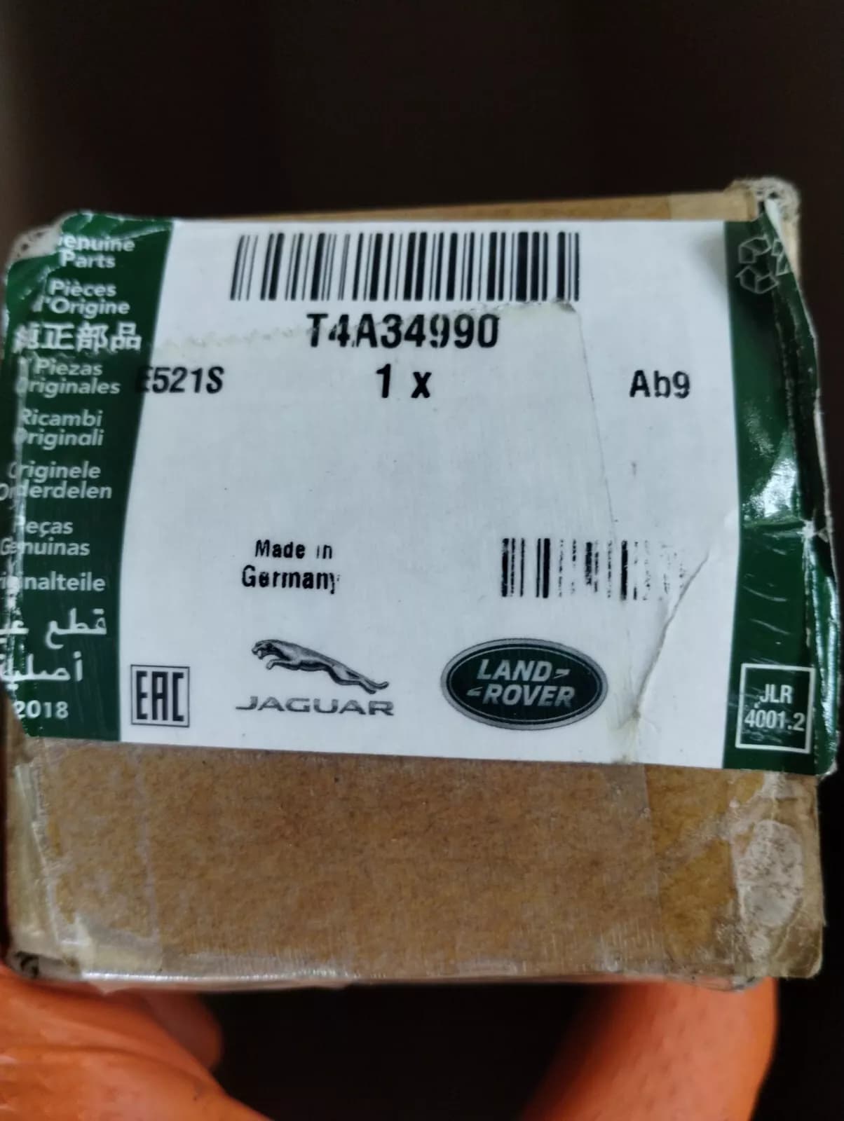 Genuine JAGUAR TAILGATE STRUT Trunk damper No: T4A34990