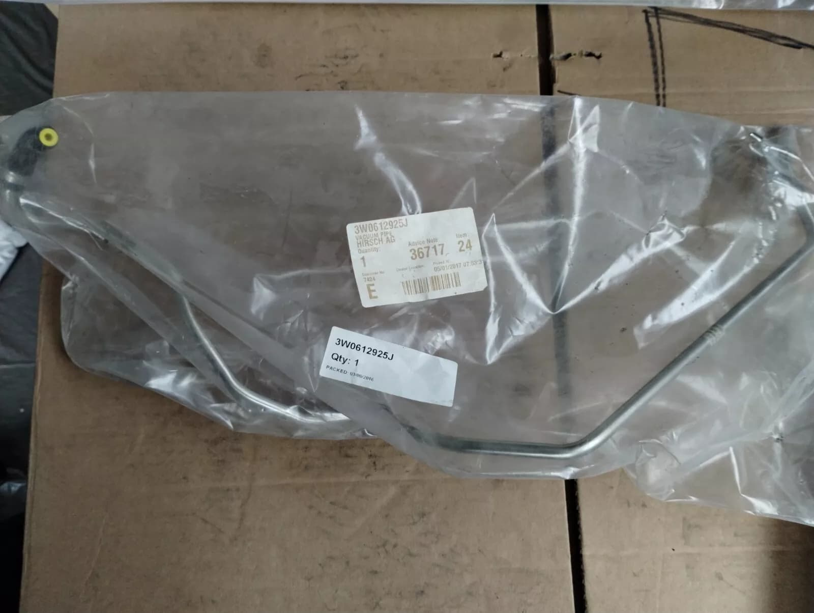 Bentley genuine VACUUM PIPE No:3W0612925J