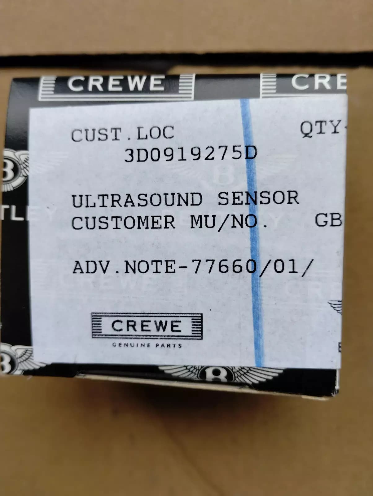 GENUINE BENTLEY EXTERIOR PARKING SENSOR 1 PCS NR: 3D0919275D