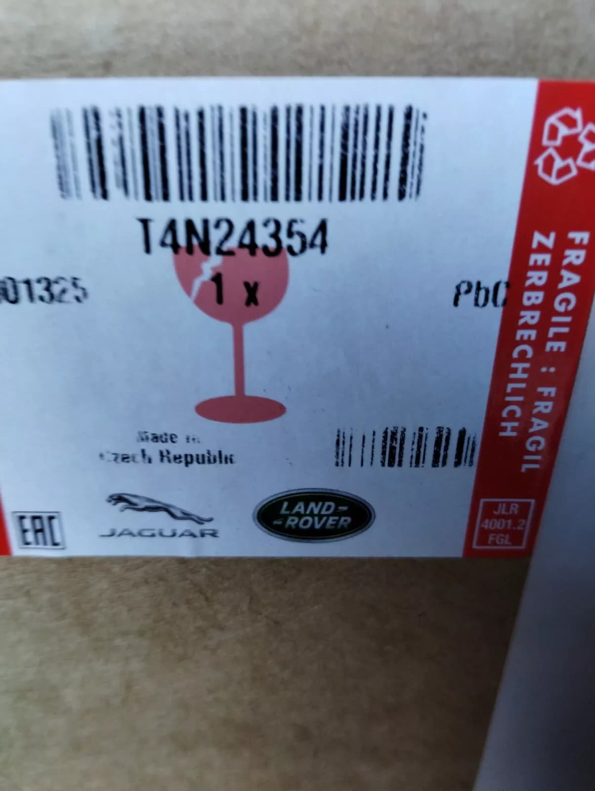 Genuine Jaguar, Land Rover, Tail lamp 1 Pcs No: T4N24354