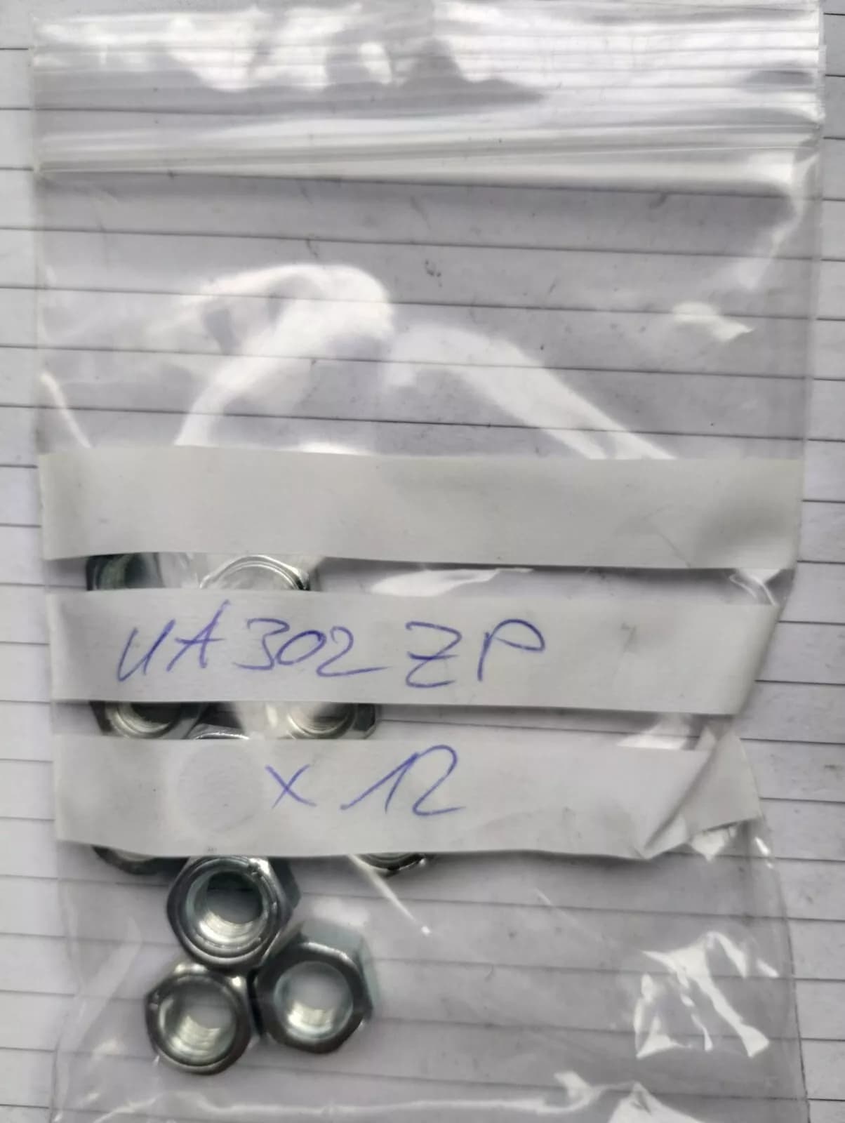 ORIGINAL VW GROUP PARTS, NUT AND ARNAGE 12 PCS No: UA302ZP