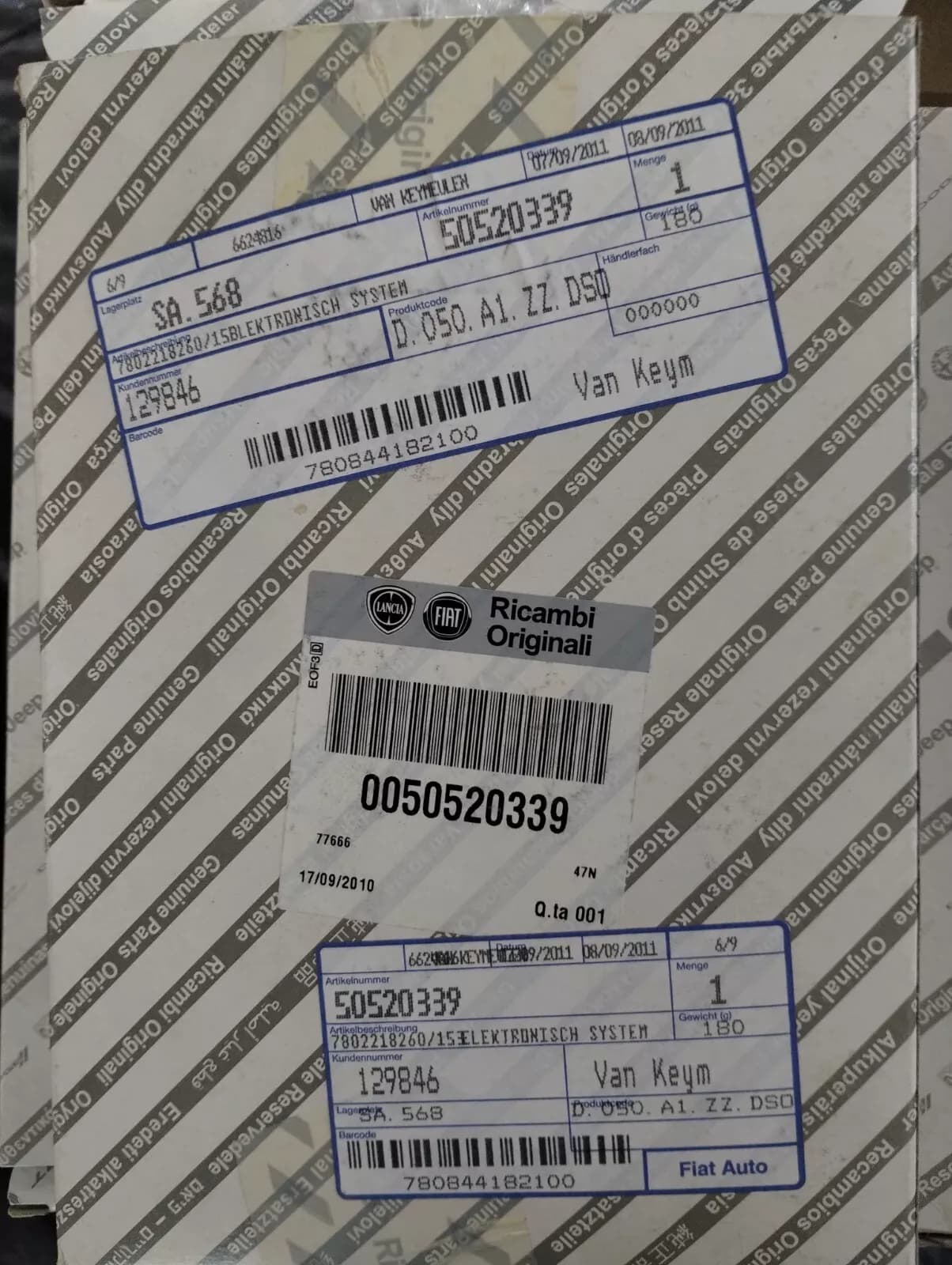 Genuine Fiat, Alfa Romeo Mito , ELECTRONIC NAVIGATION SYSTEM No: 50520339