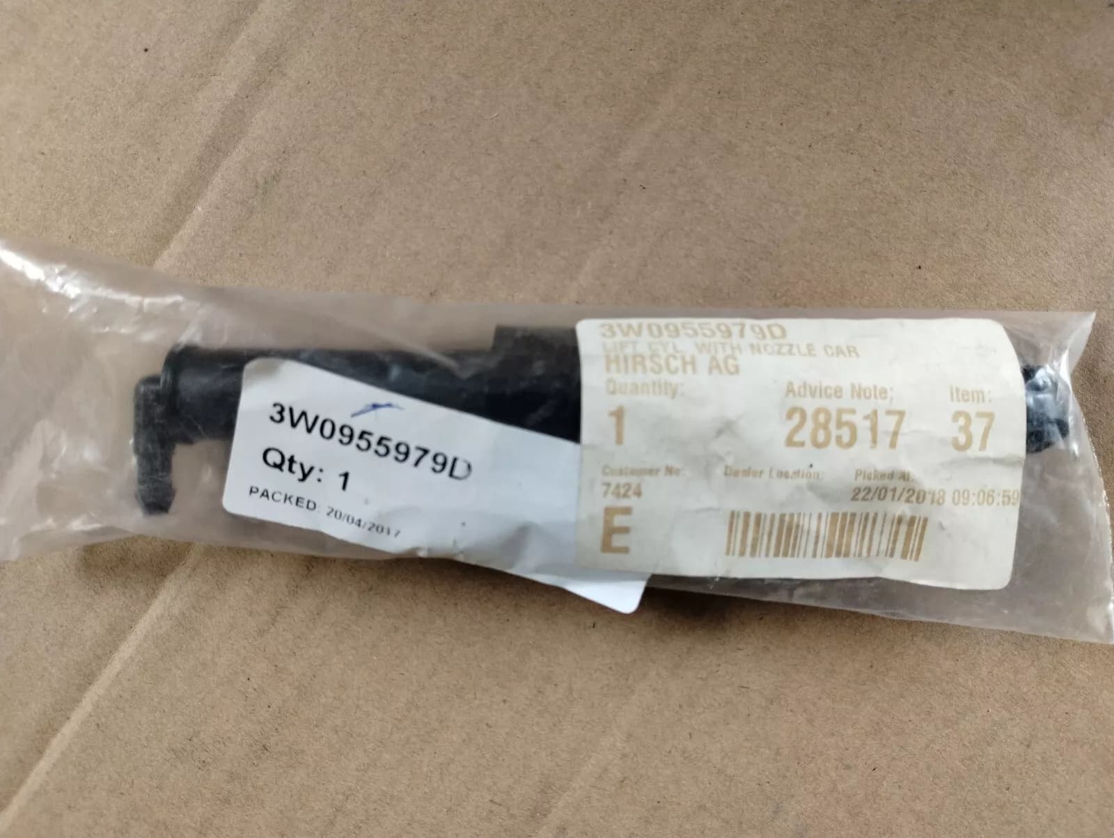 Bentley genuine XENON WASHER NOZZLE LH No:3W0955979D