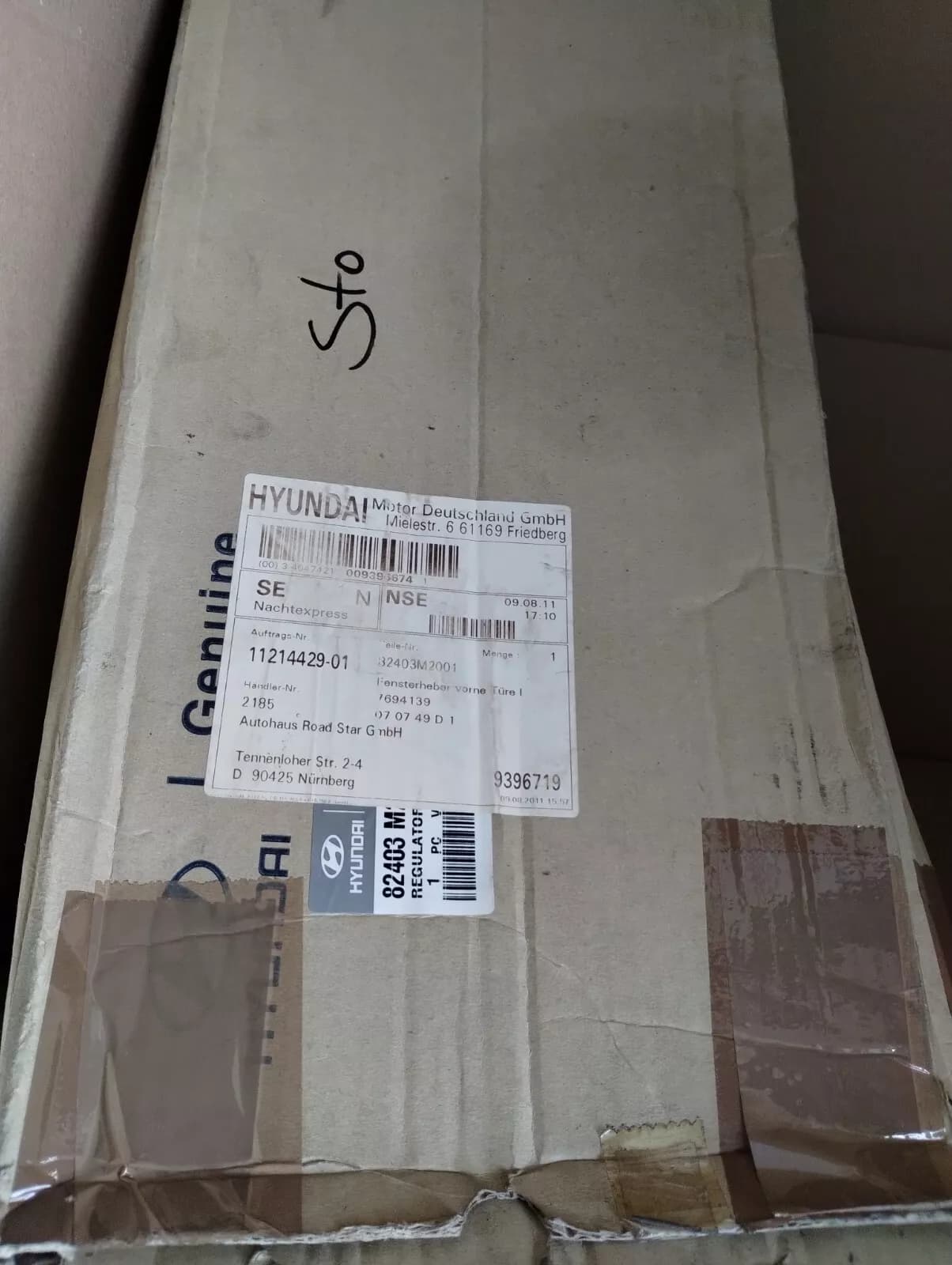 HYUNDAI Original REGULATOR ASSY-FR DR P/WDO LH No : 82403M2001