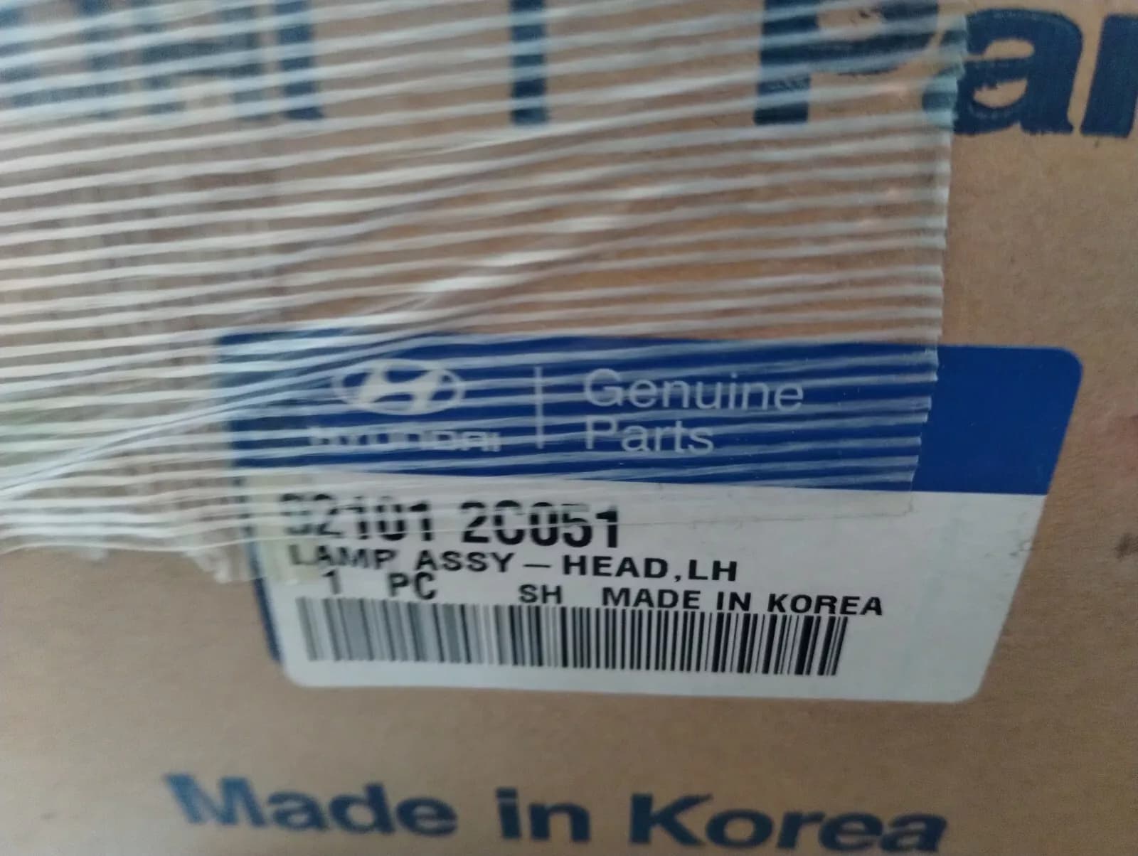 Genuine Hyundai LAMP ASSY-HEAD,LH No: 921012C051