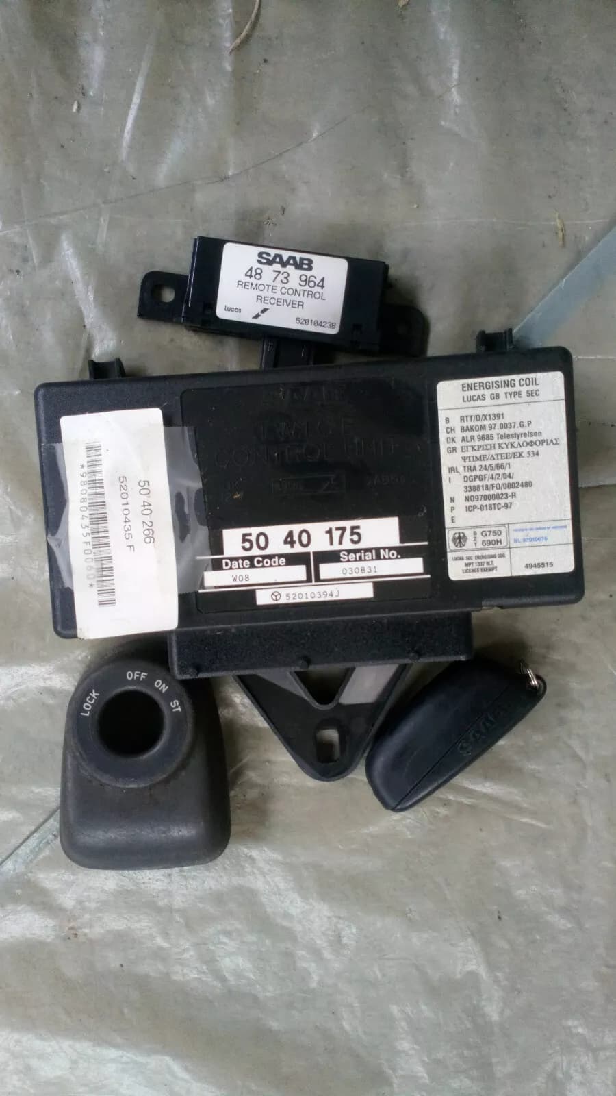 Saab 9-5 Twice Control Module Set, remote control. part no : 5040175