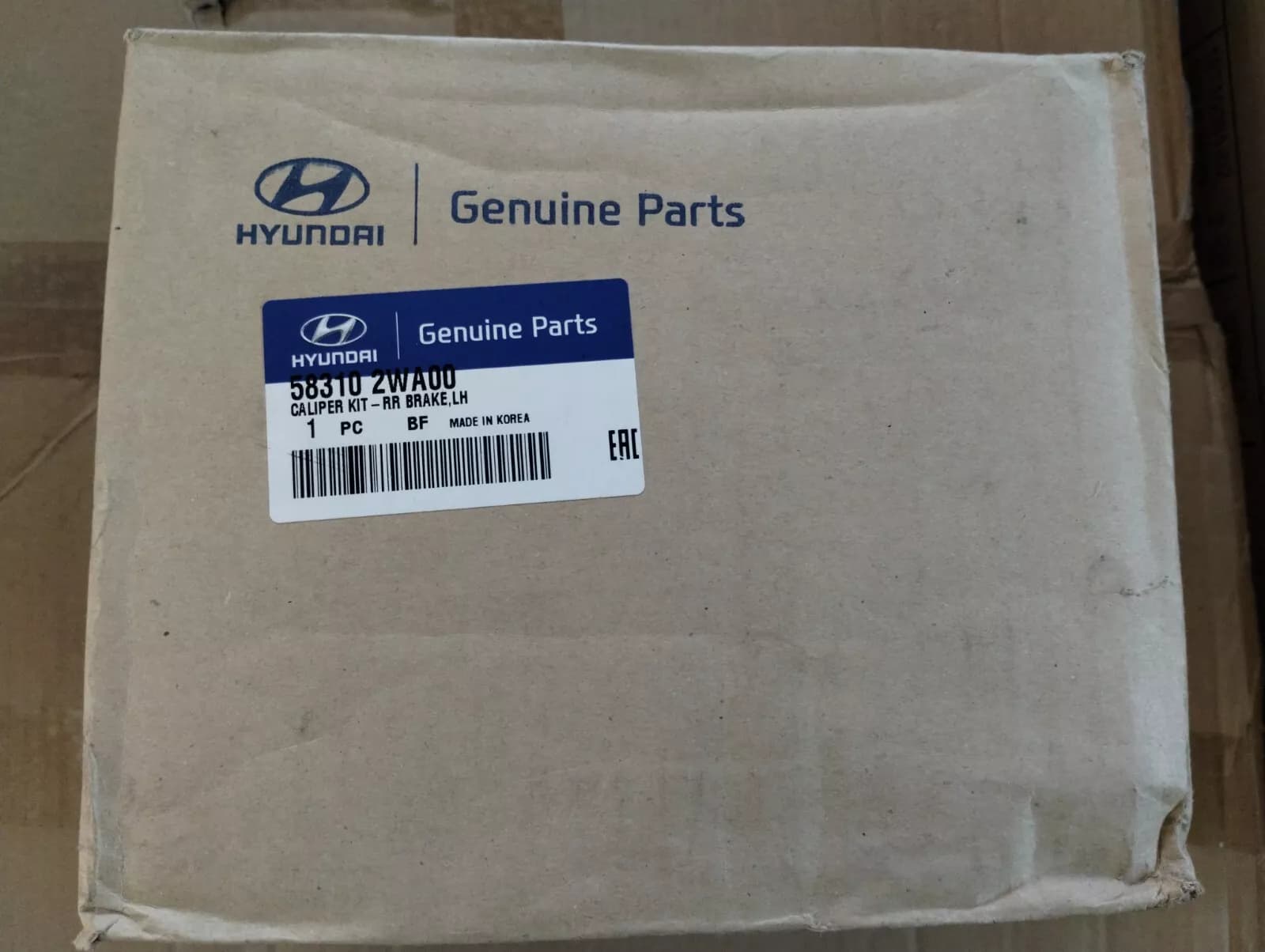 Genuine Hyundai CALIPER KIT-RR BRAKE LH No : 583102WA00