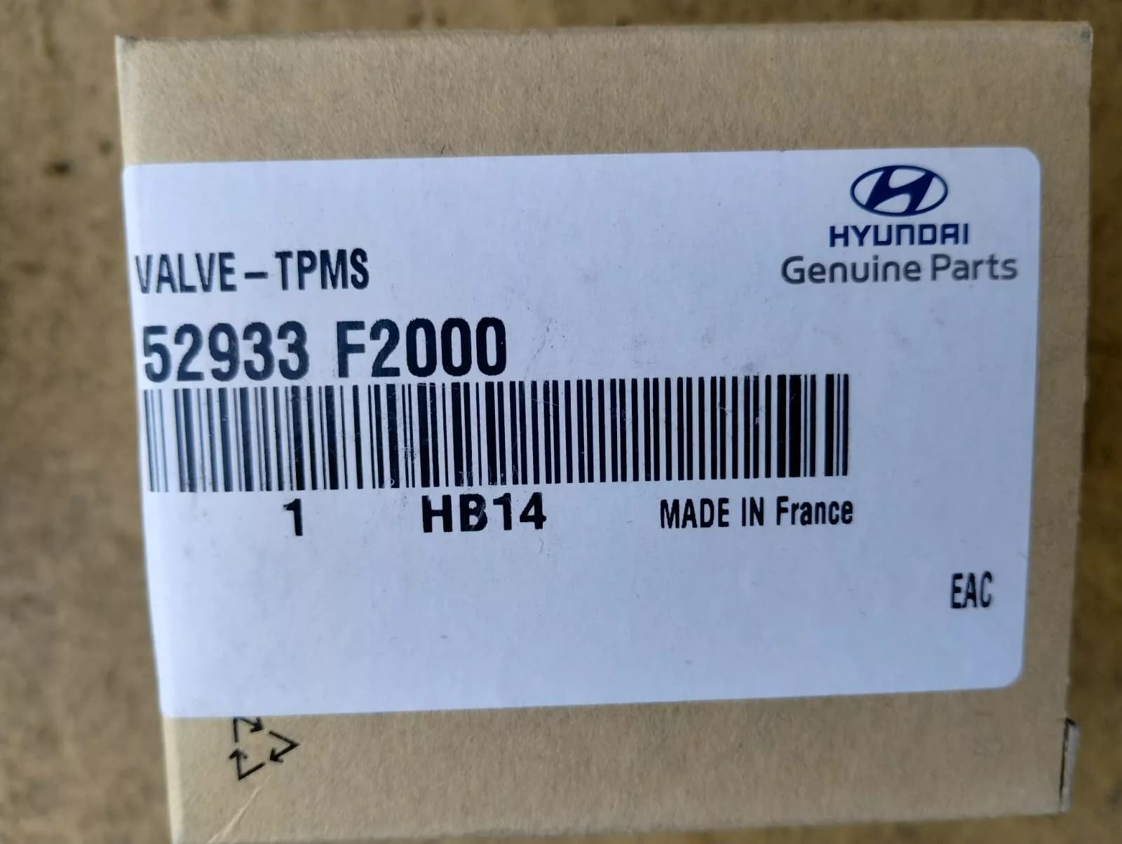 HYUNDAI Genuine VALVE-TPMS 4Pcs No: 52933F2000