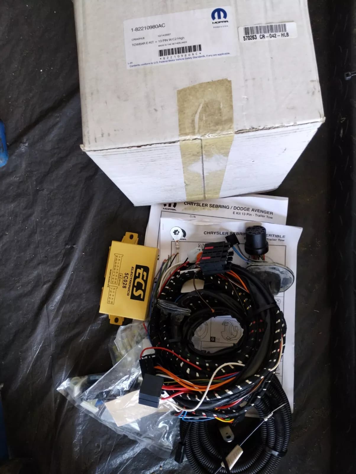 Genuine Chrysler, Towbar E-Kit Electric kit 1 pcs no: 82210980AC