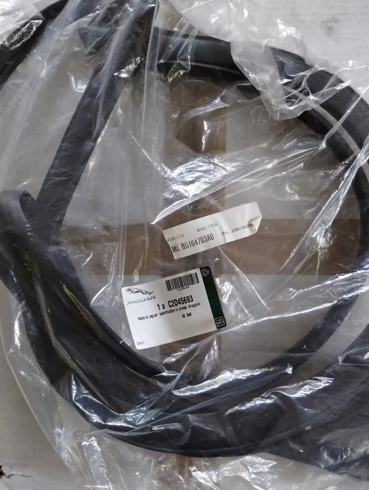 Jaguar genuine rubber seal No: C2D45693