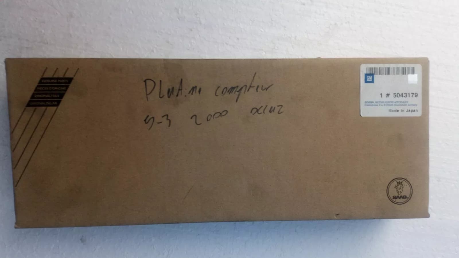 SAAB 9-3 ( 2001-02) Instrument Cluster Electronic Unit No: 5043179