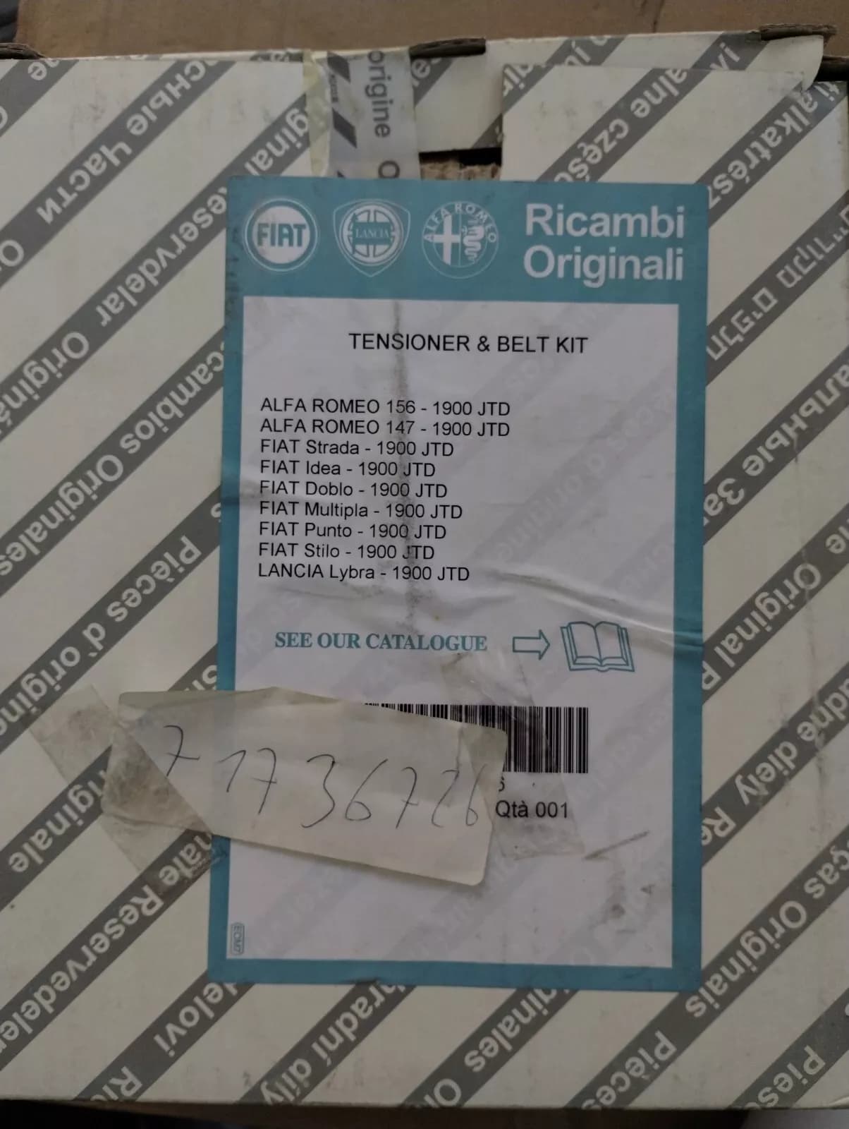 Genuine Fiat, Lancia Alfa Romeo, TIMING KITS No: 71736726