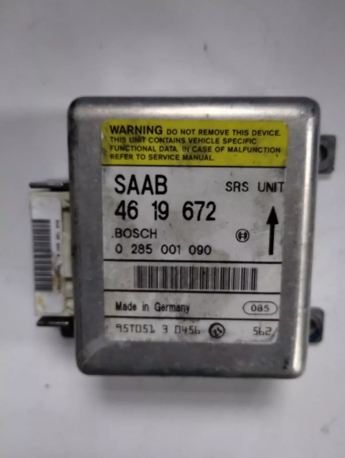 SAAB 9000 Airbag, SRS control unit. Part no: 4619672
