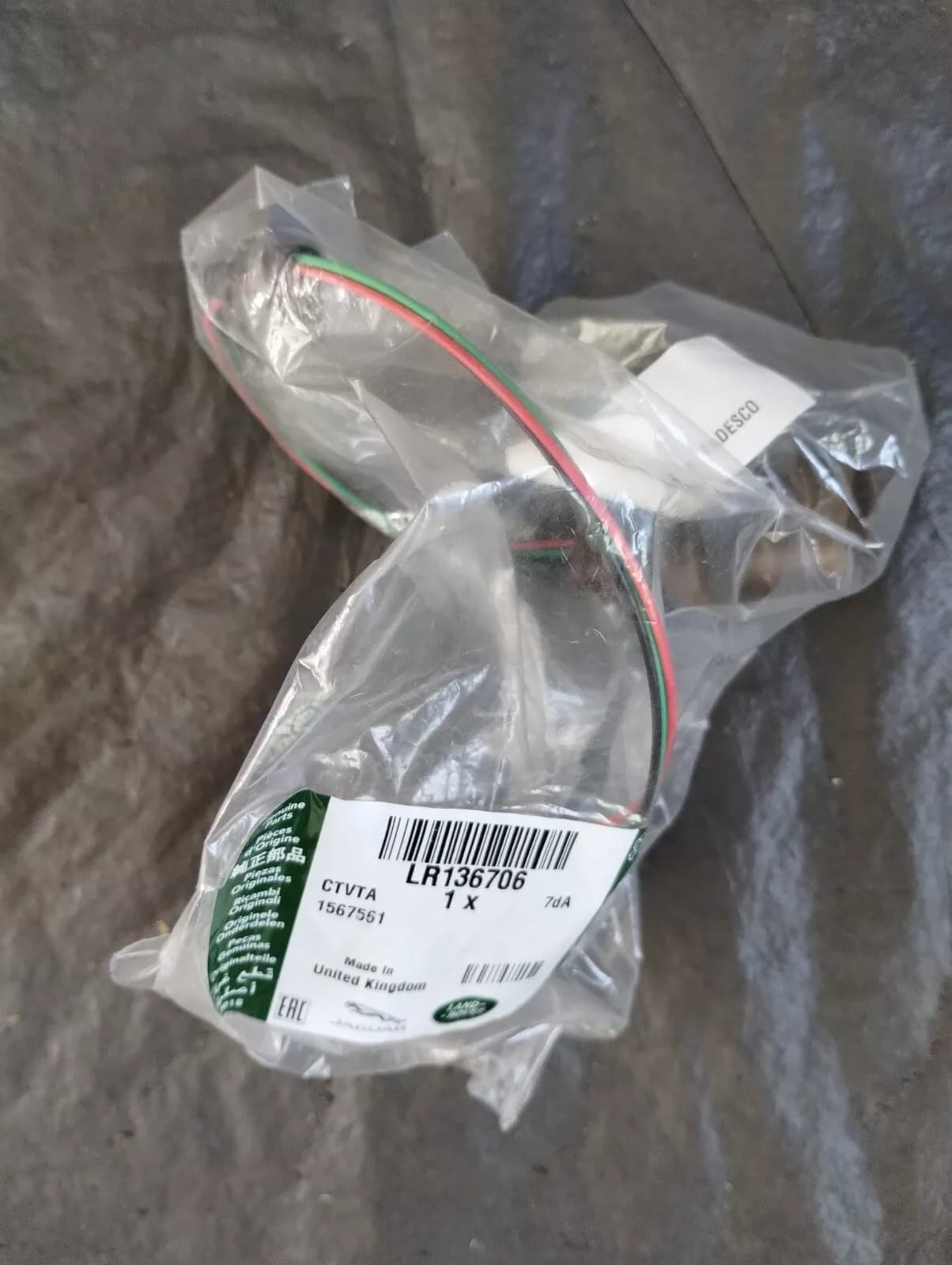 Jaguar, Land Rover, genuine Sensor No: LR136706