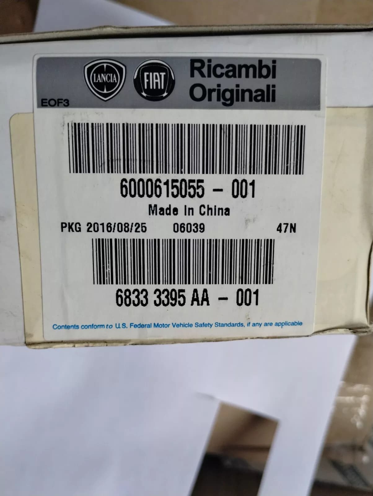 Genuine Fiat brake pad set No : 6000615055