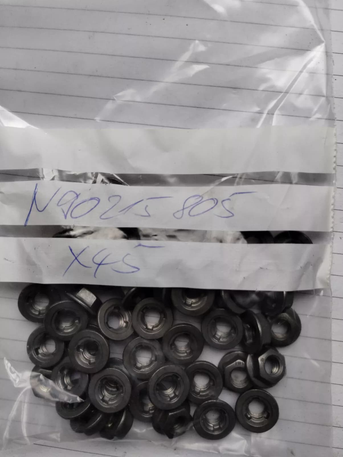 ORIGINAL VW GROUP PARTS, HEXAGON COLLAR NUT 45 PCS No: N90215805