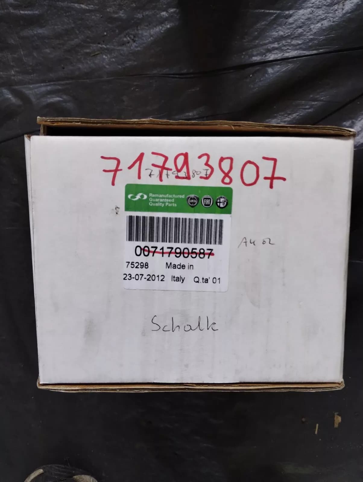 Genuine Fiat RECOND D EGR VALVE No: 71793807