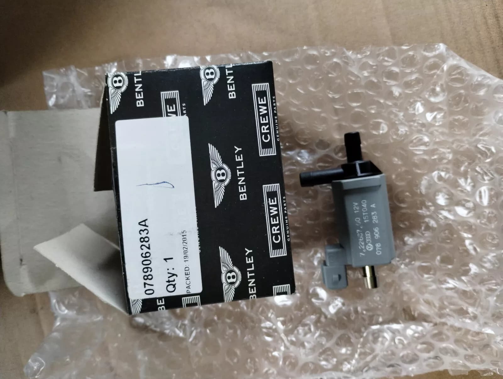 Bentley genuine SOLENOID VALVE No:078906283A