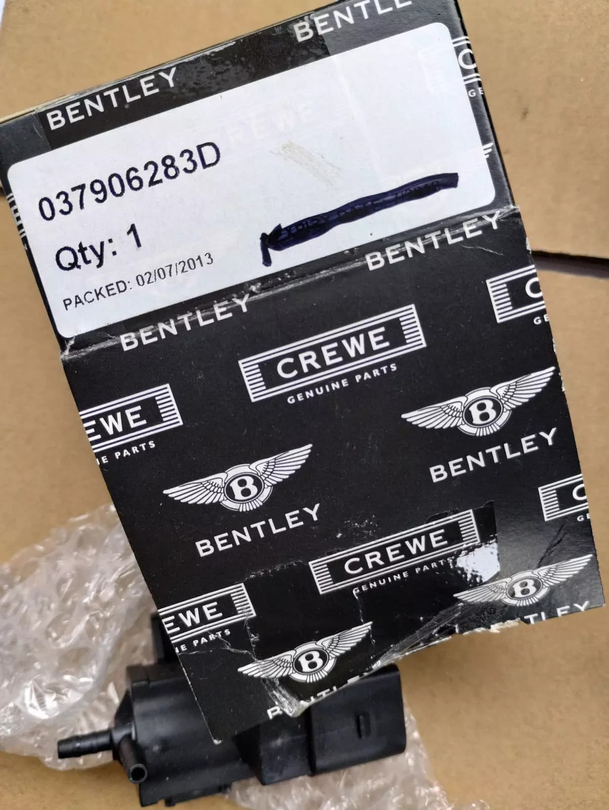 ORIGINAL BENTLEY SOLENOID VALVE 1 PCS NR: 037906283D