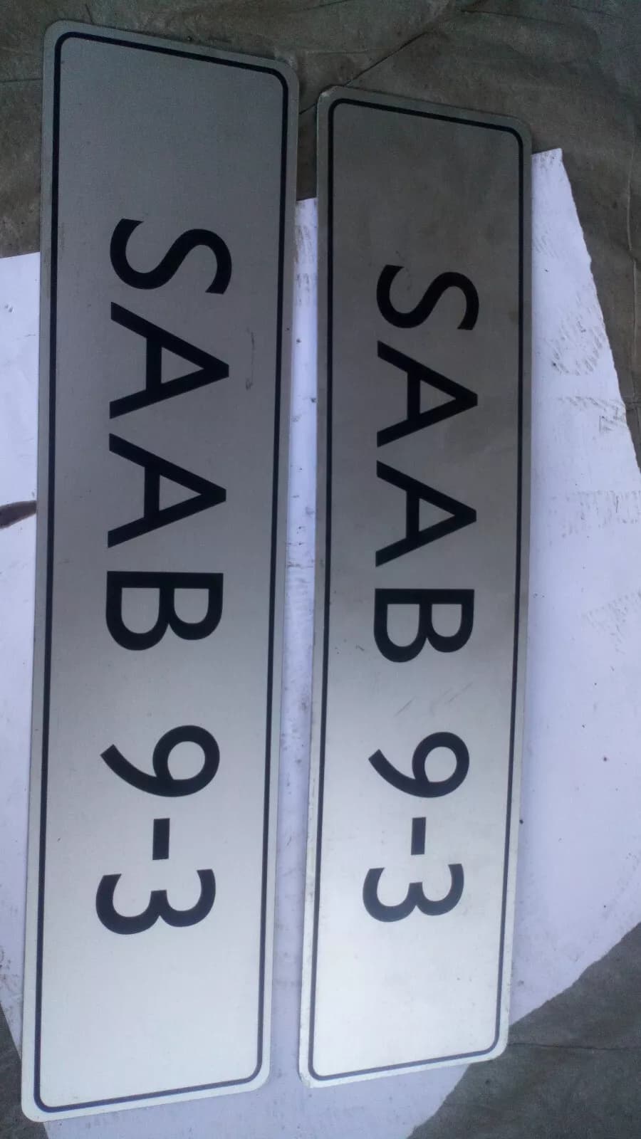 SAAB 9-3 Designer license plate,