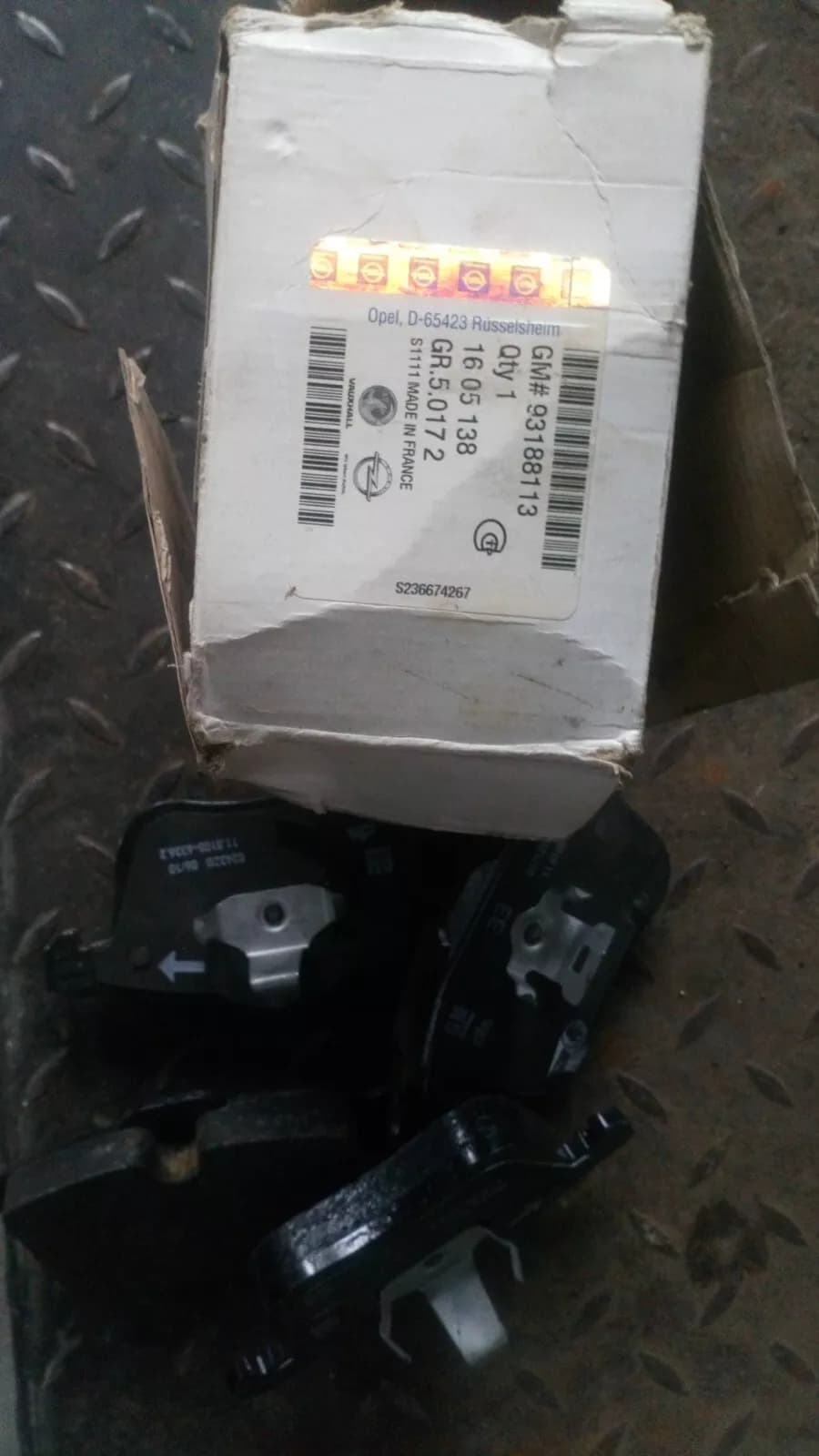 SAAB 9-3 Brake Pad Kit part no :93188113 Year: 2006-11 16"