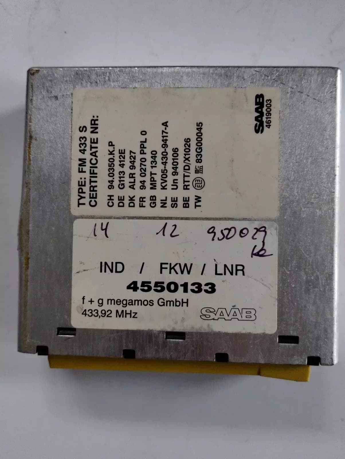 SAAB 9000 Electronic Unit No:4550133