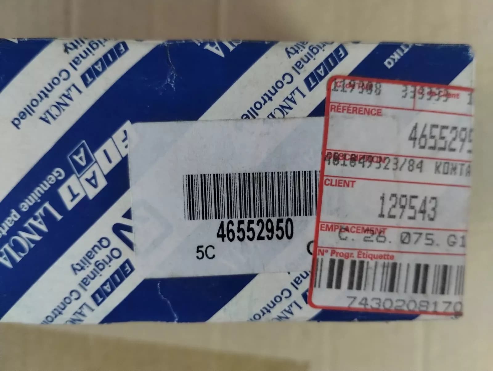 Genuine Fiat, Camshaft position sensor No: 46552950