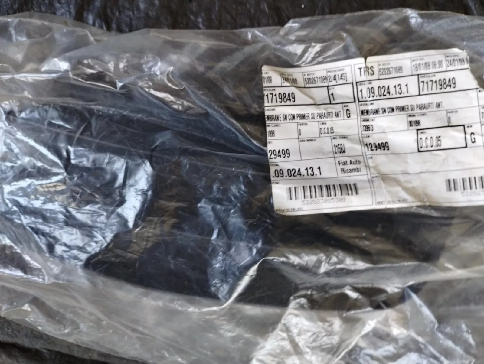 Genuine Fiat, BUMPER BAR COMPONENTS No: 71719849