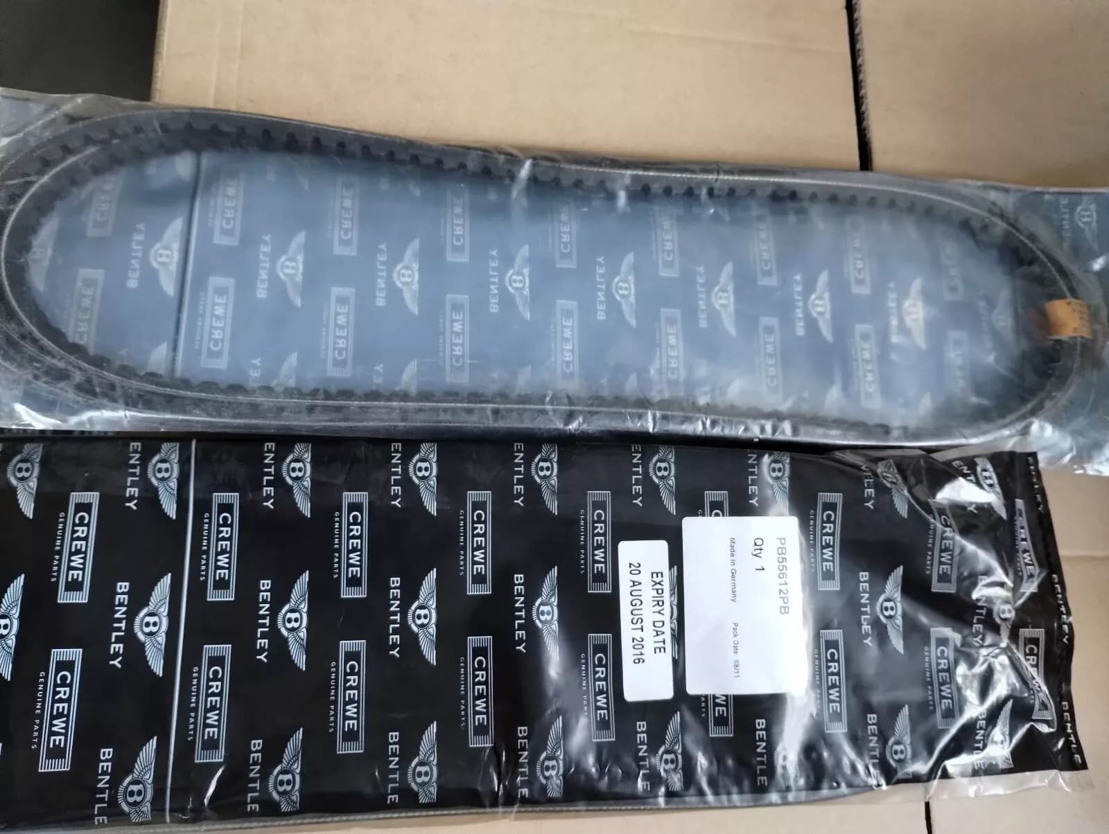 Bentley genuine DRIVE BELT TANDEM PUMP(2) No:PB55612PB