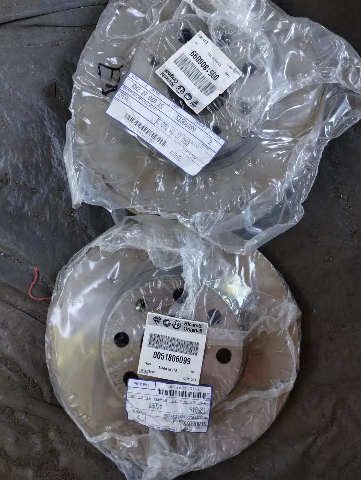Genuine Fiat BRAKE DISC 2Pcs No: 51806099