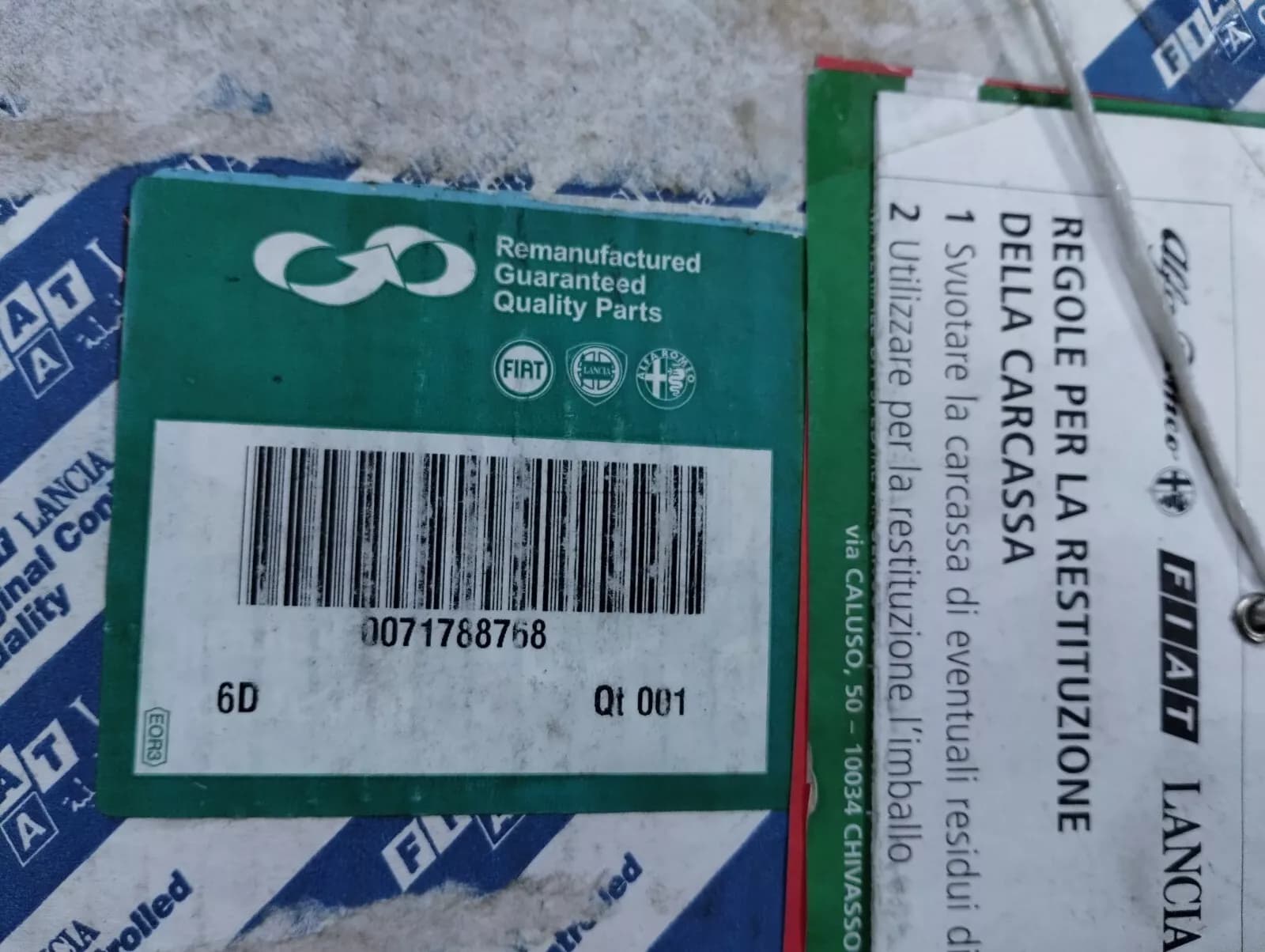 Genuine Fiat KIT CLUTCH No : 71788768