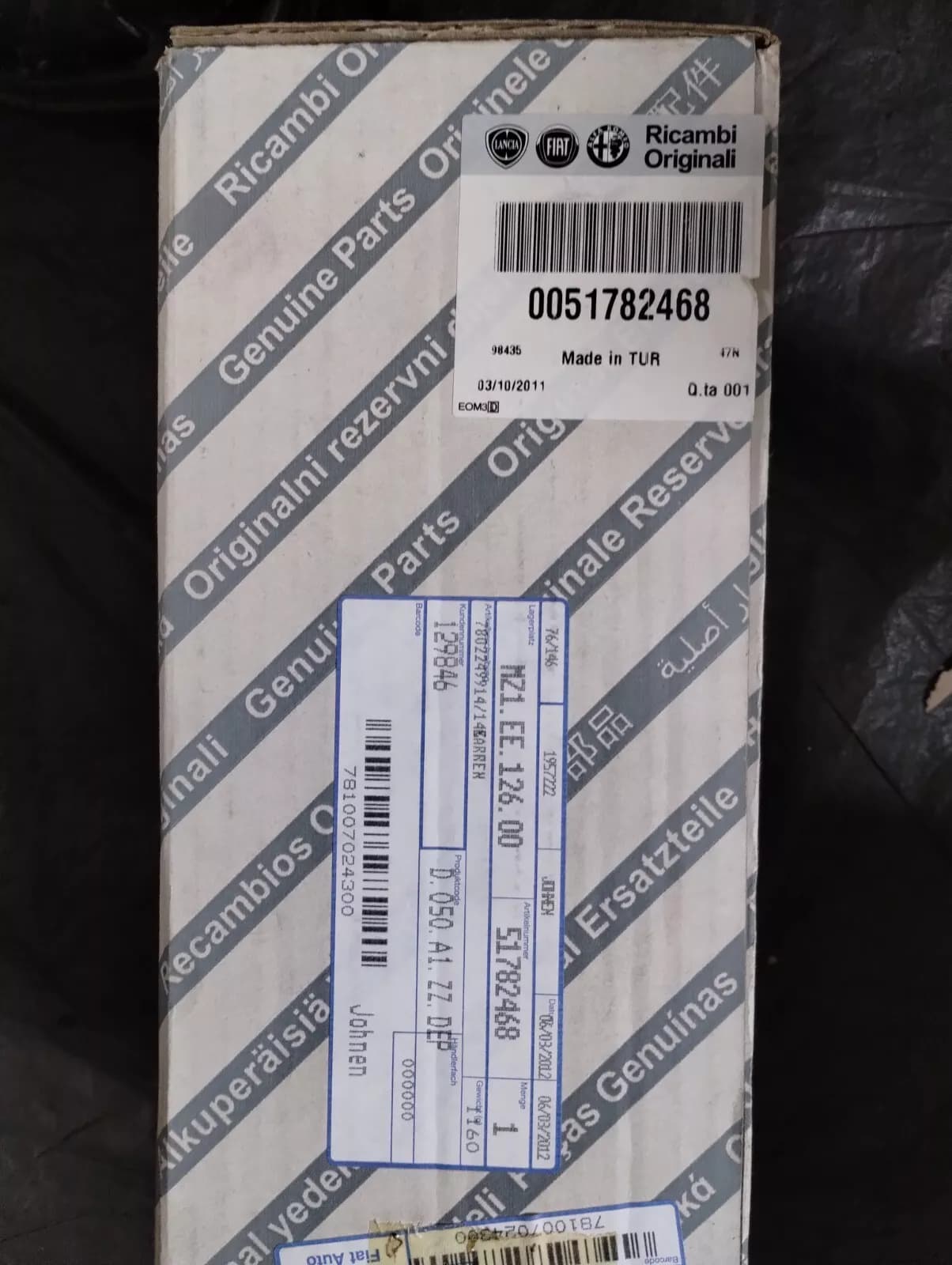 Genuine Fiat roller guide No: 51782468