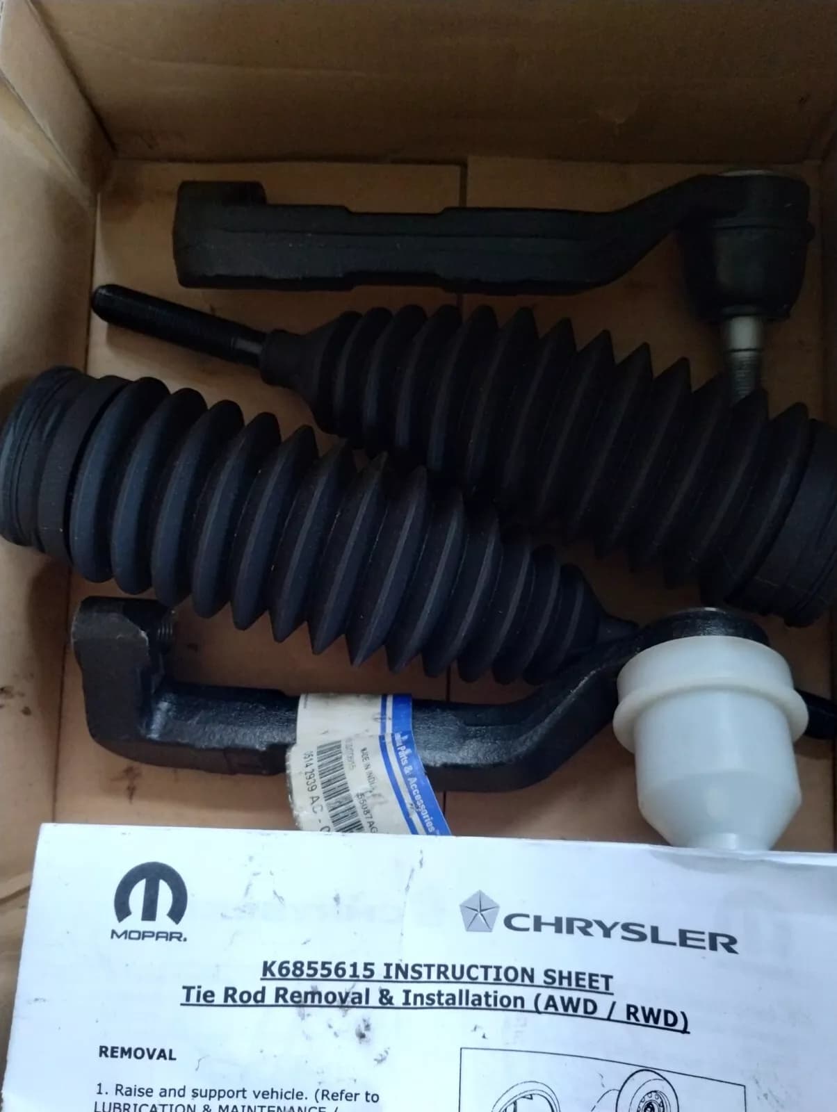 Chrysler, Mopar, genuine Tie rod end Kit No: 5142939AC