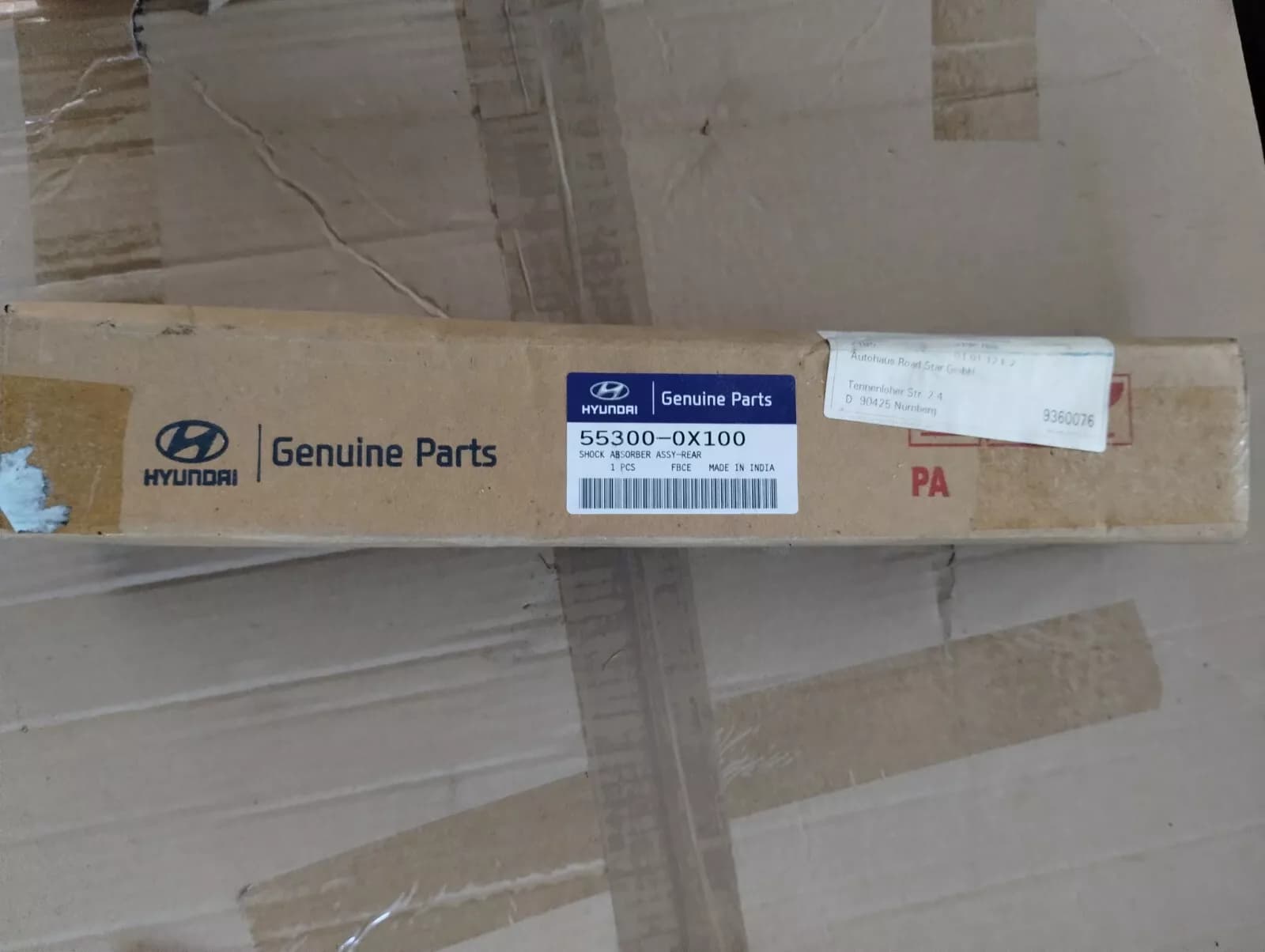 Genuine Hyundai SHOCK ABSORBER ASSY-RR 1 pcs No: 553000X100