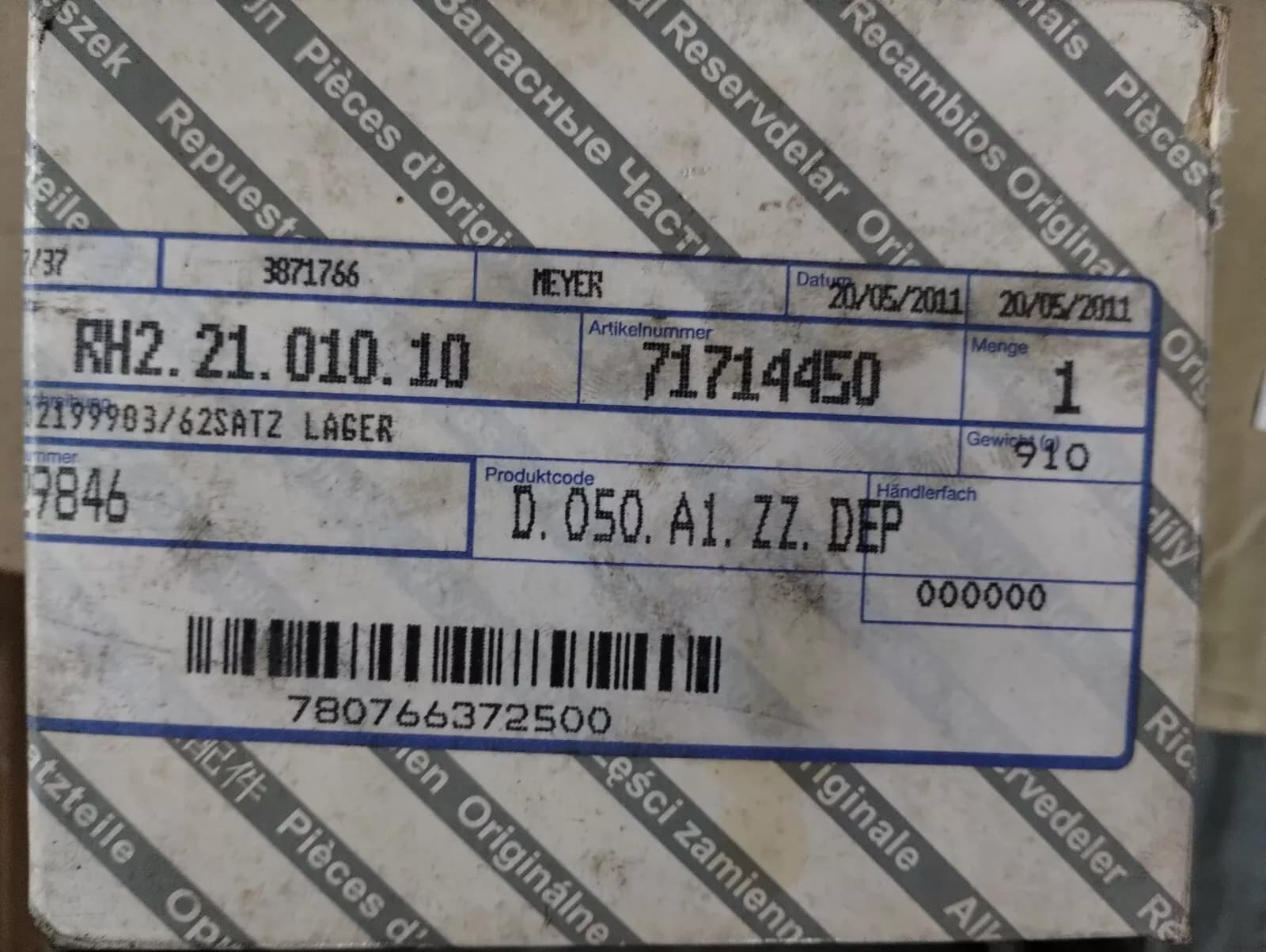 Genuine Fiat, Lancia, Alfa Romeo, WHEEL BEARING KIT No: 71714450