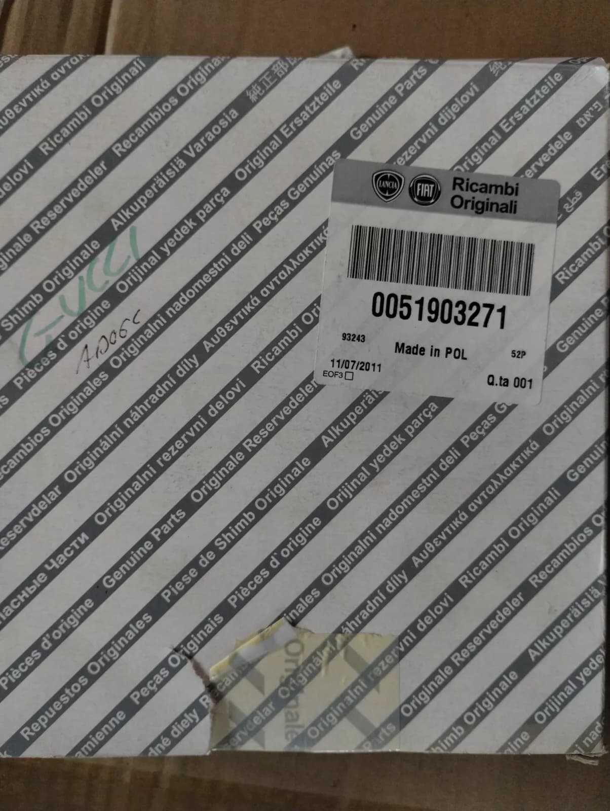 Genuine Fiat 500 ROAD WHEEL HUB CAP No : 51903271