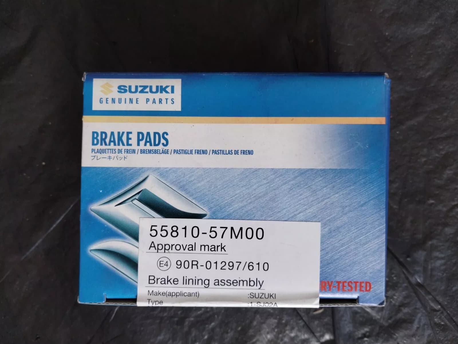 Suzuki genuine BRAKE PADS, pad set NR: 55810-57M00
