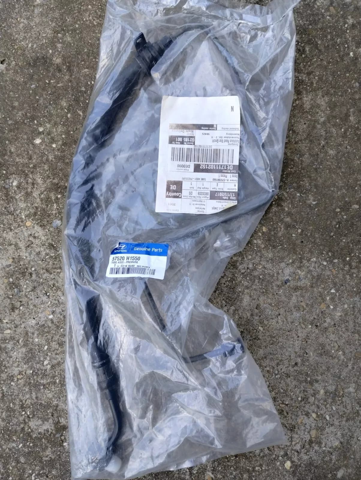 HYUNDAI Original TUBE ASSY-PRESSURE No : 57520H1550