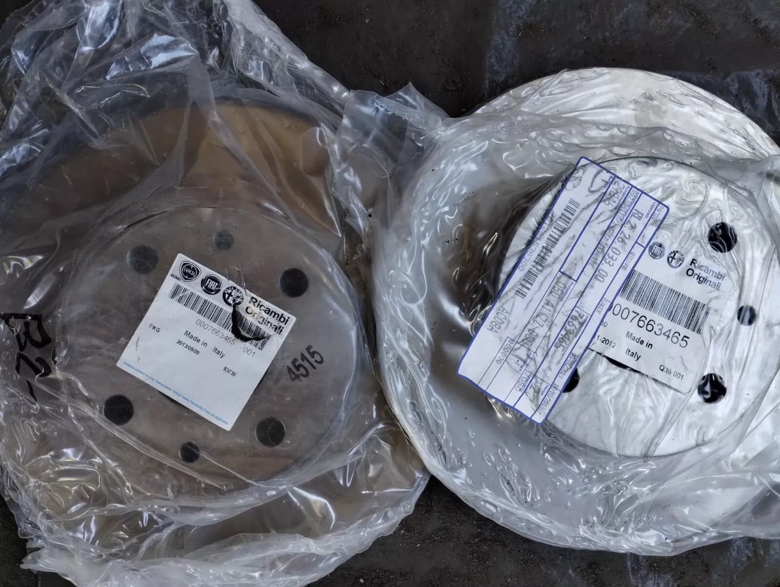 Genuine Fiat, Lancia, Alfa Romeo BRAKE DISC 2Pcs No: 7663465