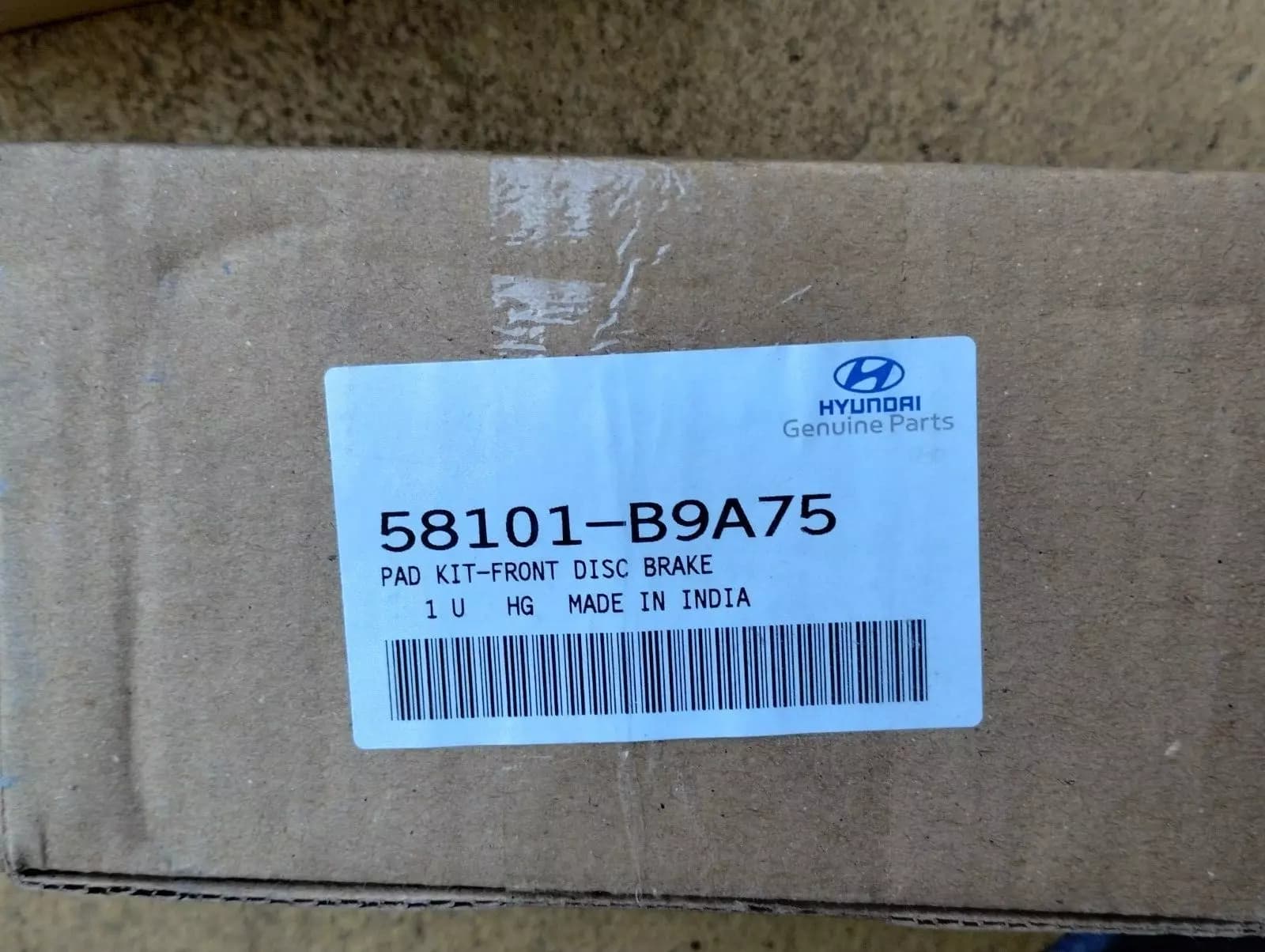 HYUNDAI Genuine PAD KIT-FRONT DISC BRAKE No: 58101B9A75