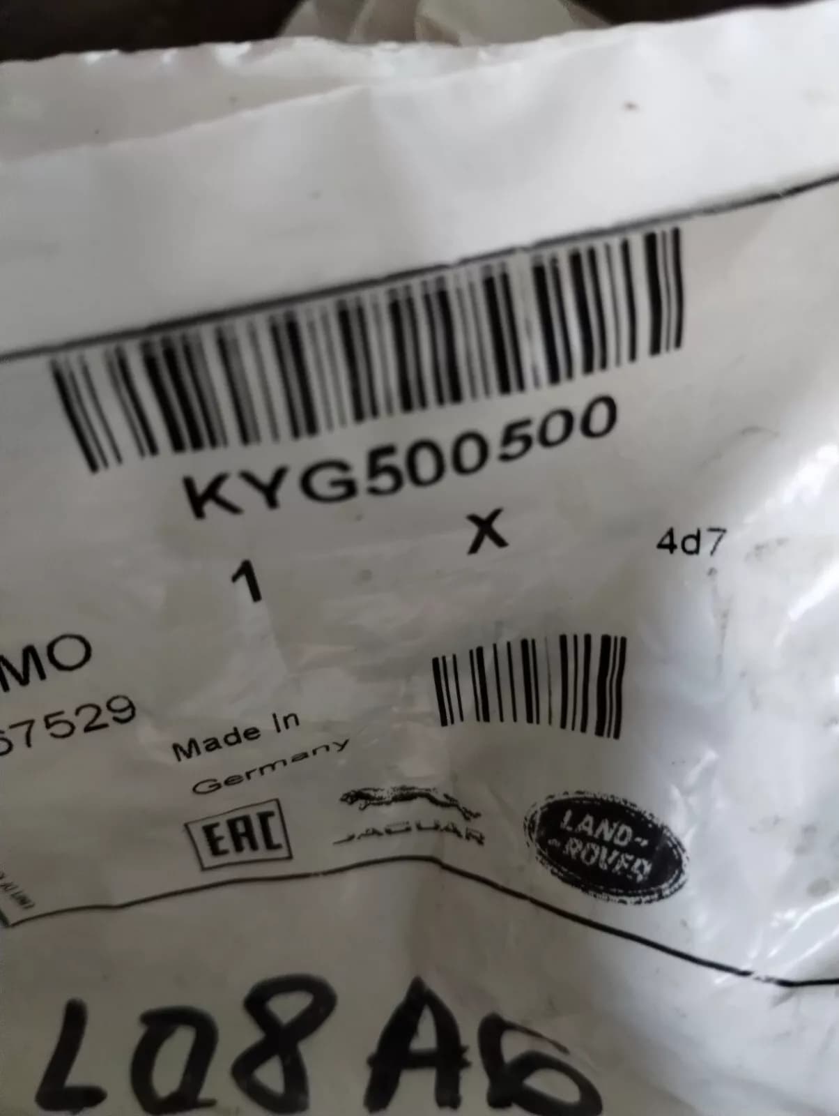 Jaguar, Land Rover, genuine bolt 8 Pcs No: KYG500500